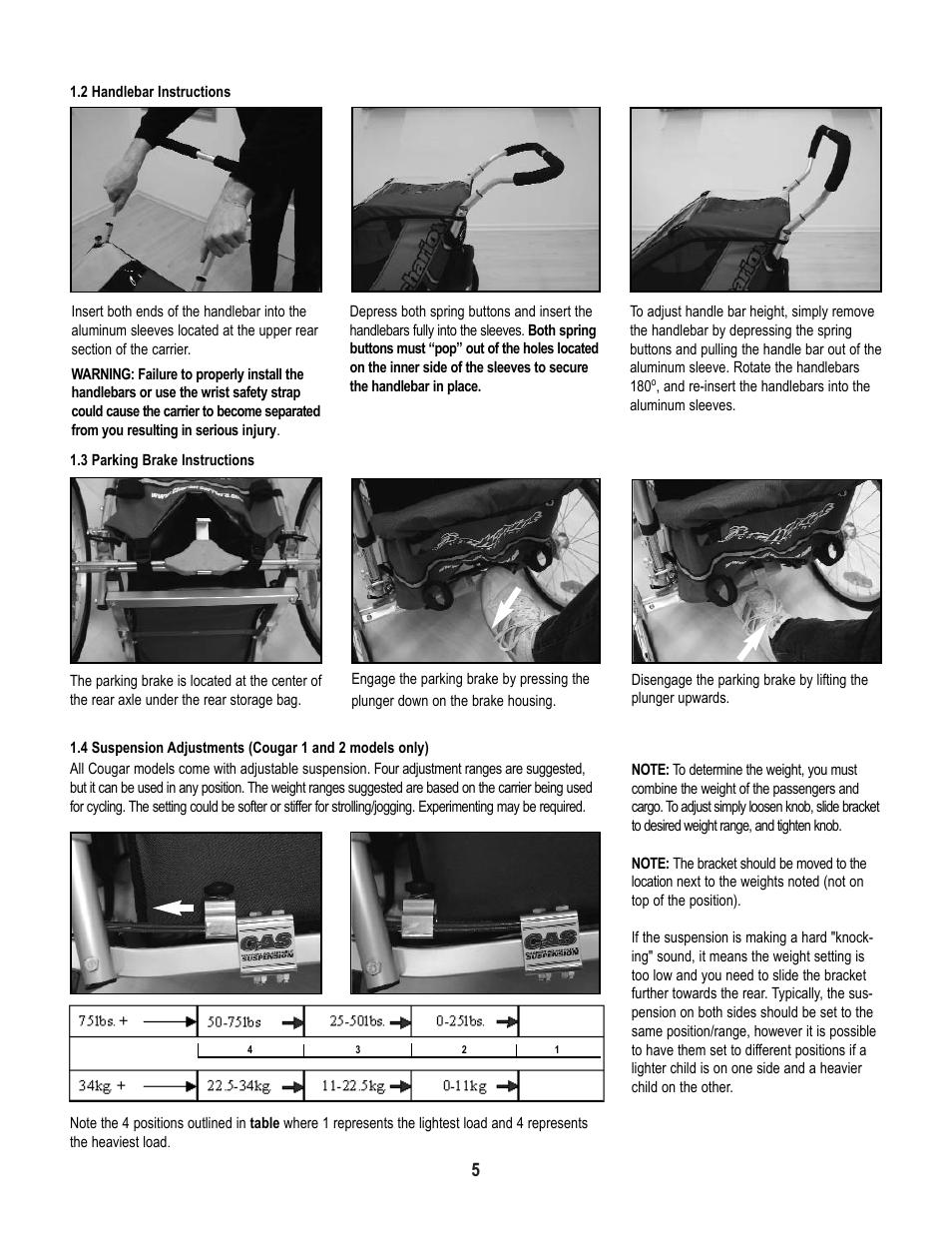 Chariot Carriers X-COUNTRY SERIES User Manual | Page 6 / 19