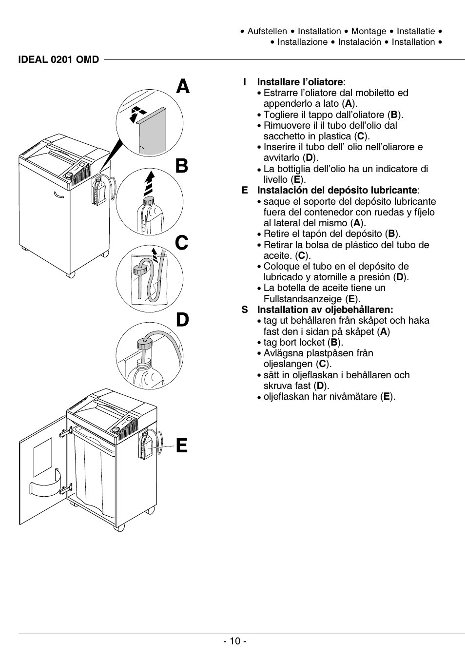 MBM Corporation IDEAL 0201 OMD User Manual | Page 10 / 40