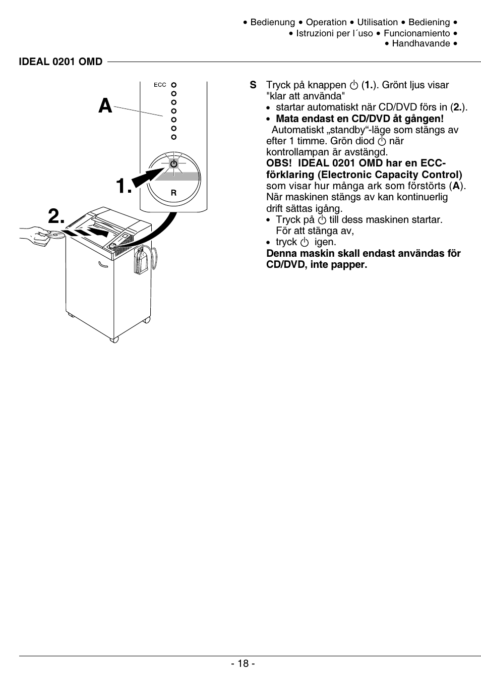 MBM Corporation IDEAL 0201 OMD User Manual | Page 18 / 40