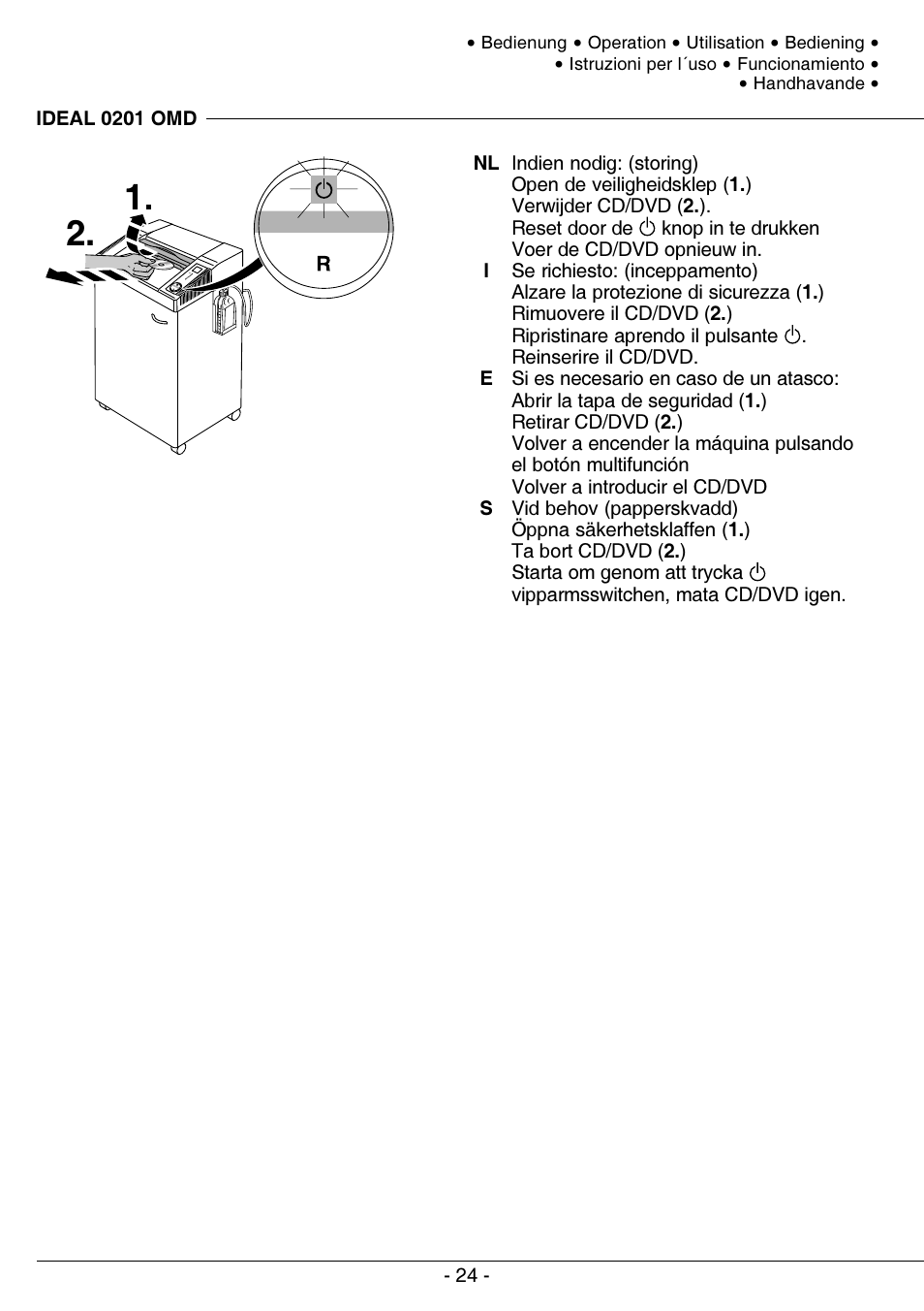 MBM Corporation IDEAL 0201 OMD User Manual | Page 24 / 40