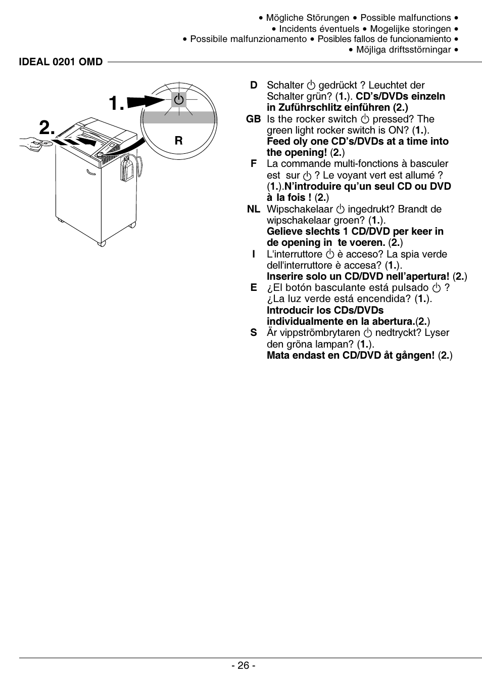 MBM Corporation IDEAL 0201 OMD User Manual | Page 26 / 40