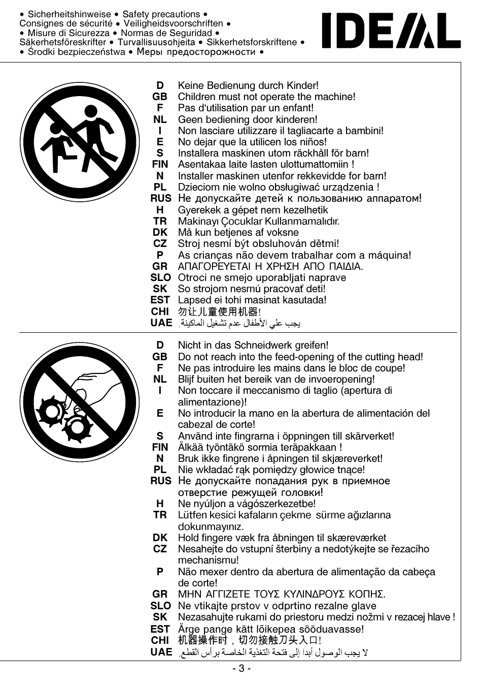 MBM Corporation IDEAL 0201 OMD User Manual | Page 3 / 40