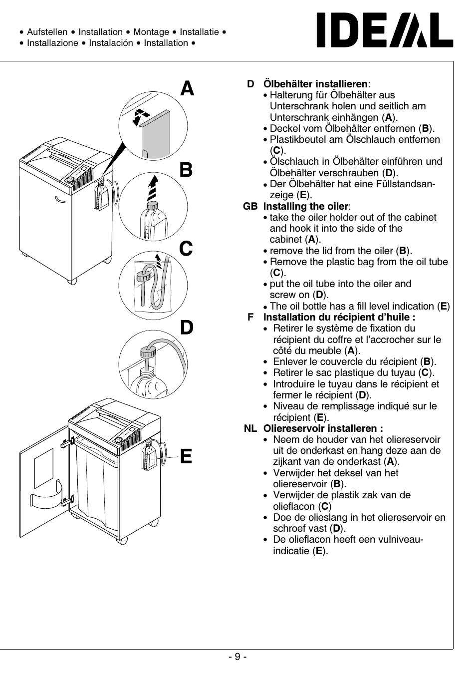 MBM Corporation IDEAL 0201 OMD User Manual | Page 9 / 40