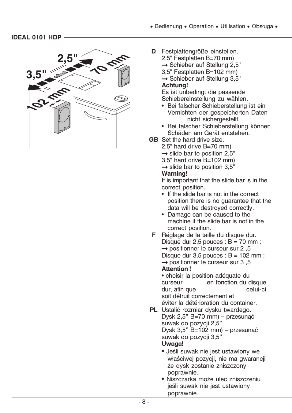 MBM Corporation IDEAL 0101 HDP User Manual | Page 8 / 20