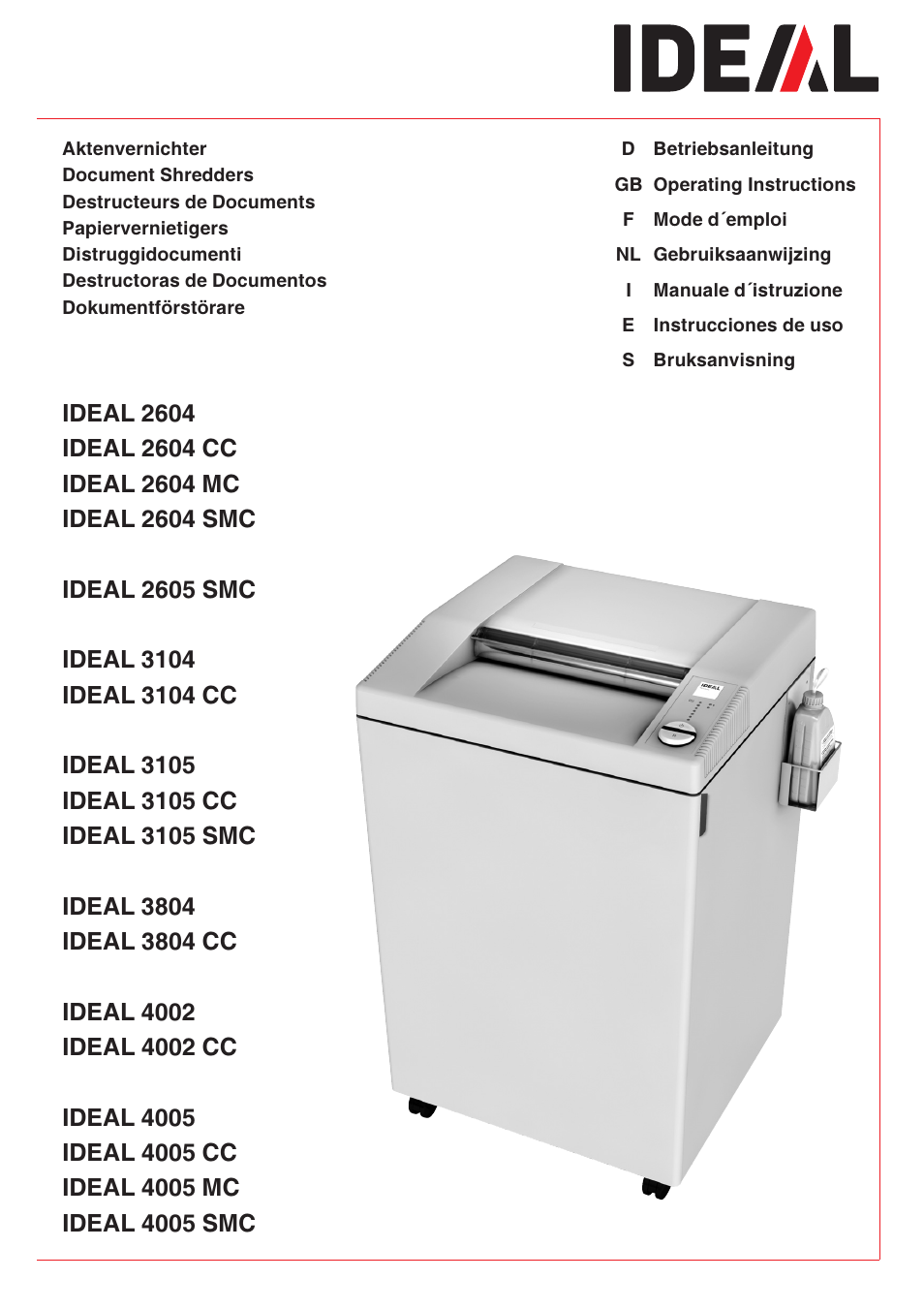 MBM Corporation IDEAL 4005 User Manual | 56 pages