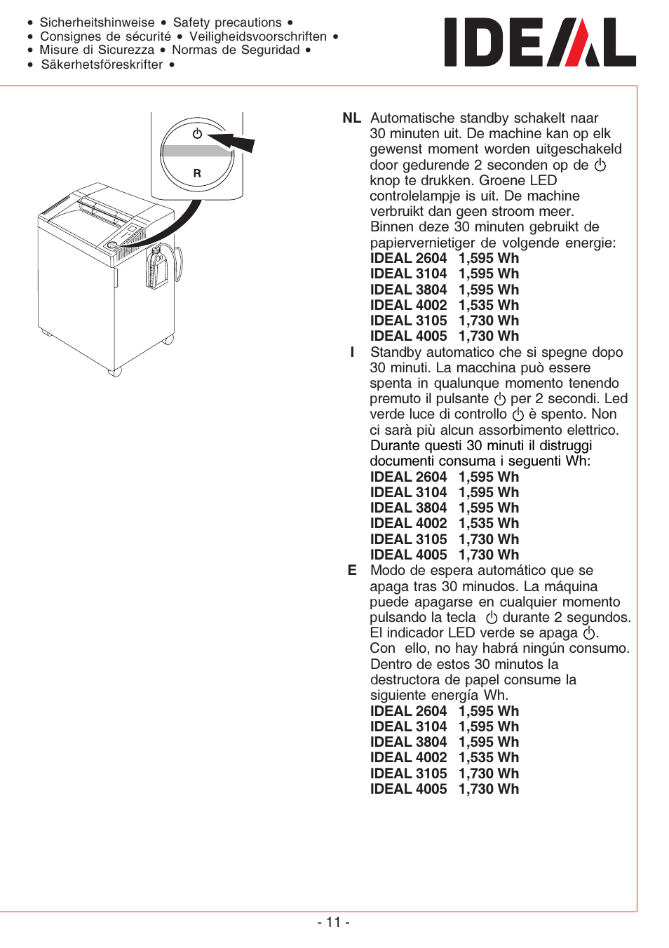 MBM Corporation IDEAL 4005 User Manual | Page 11 / 56