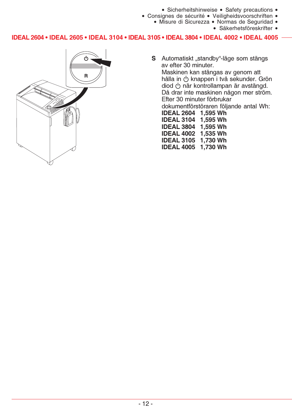 MBM Corporation IDEAL 4005 User Manual | Page 12 / 56