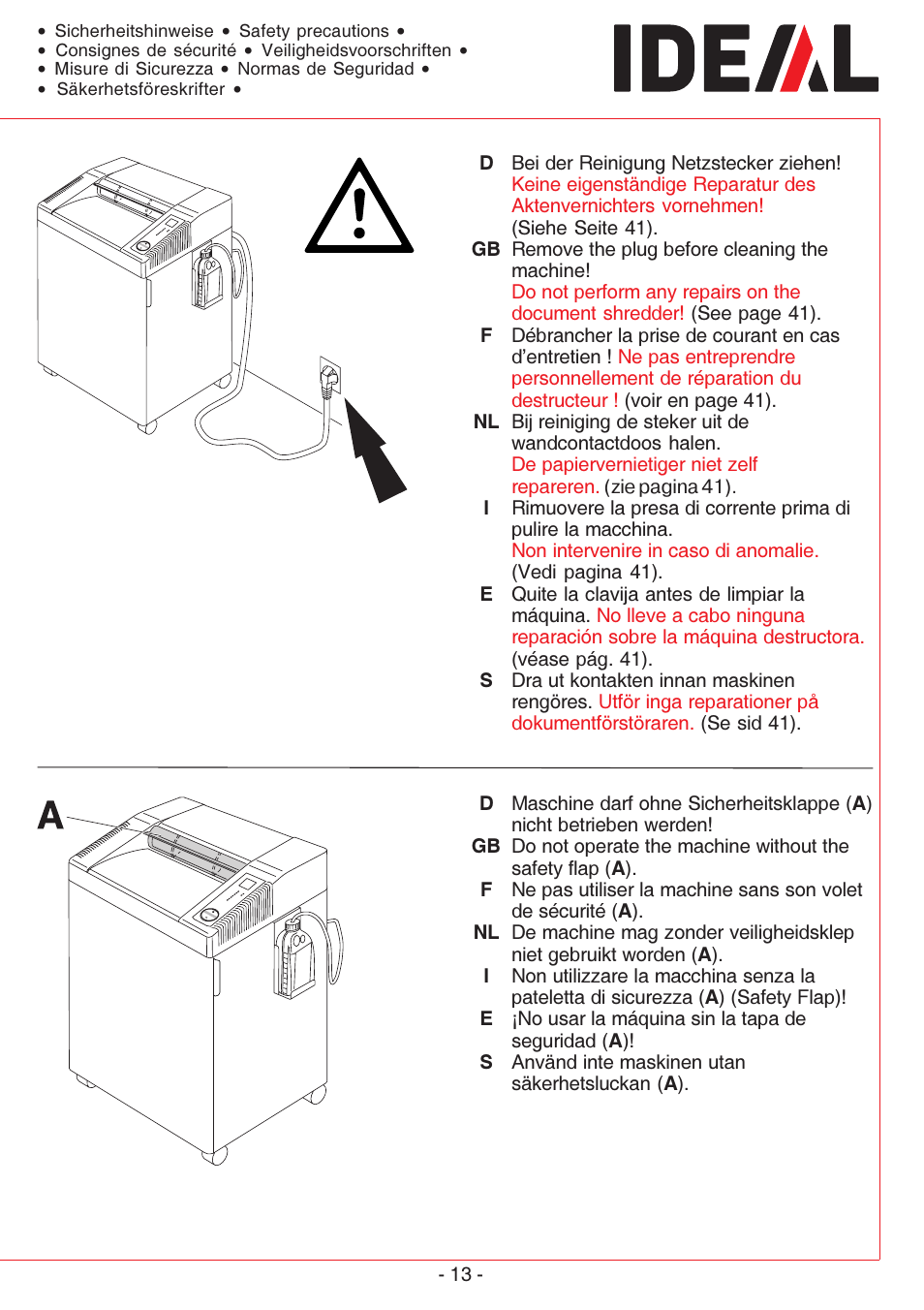 MBM Corporation IDEAL 4005 User Manual | Page 13 / 56