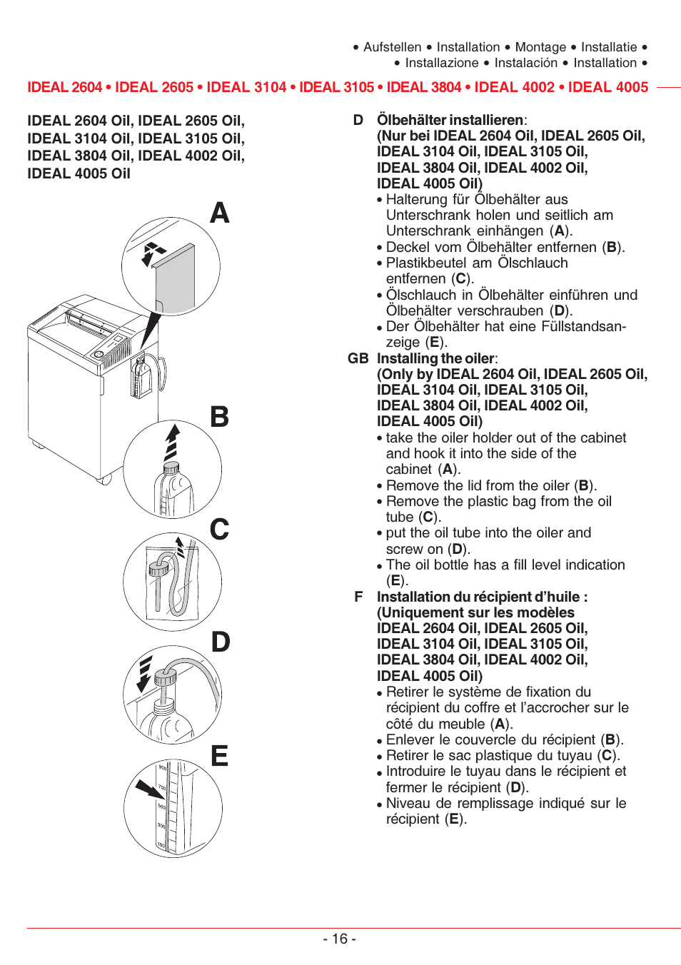 MBM Corporation IDEAL 4005 User Manual | Page 16 / 56