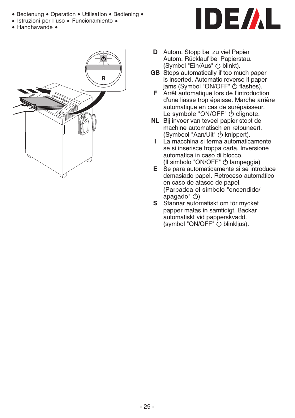 MBM Corporation IDEAL 4005 User Manual | Page 29 / 56