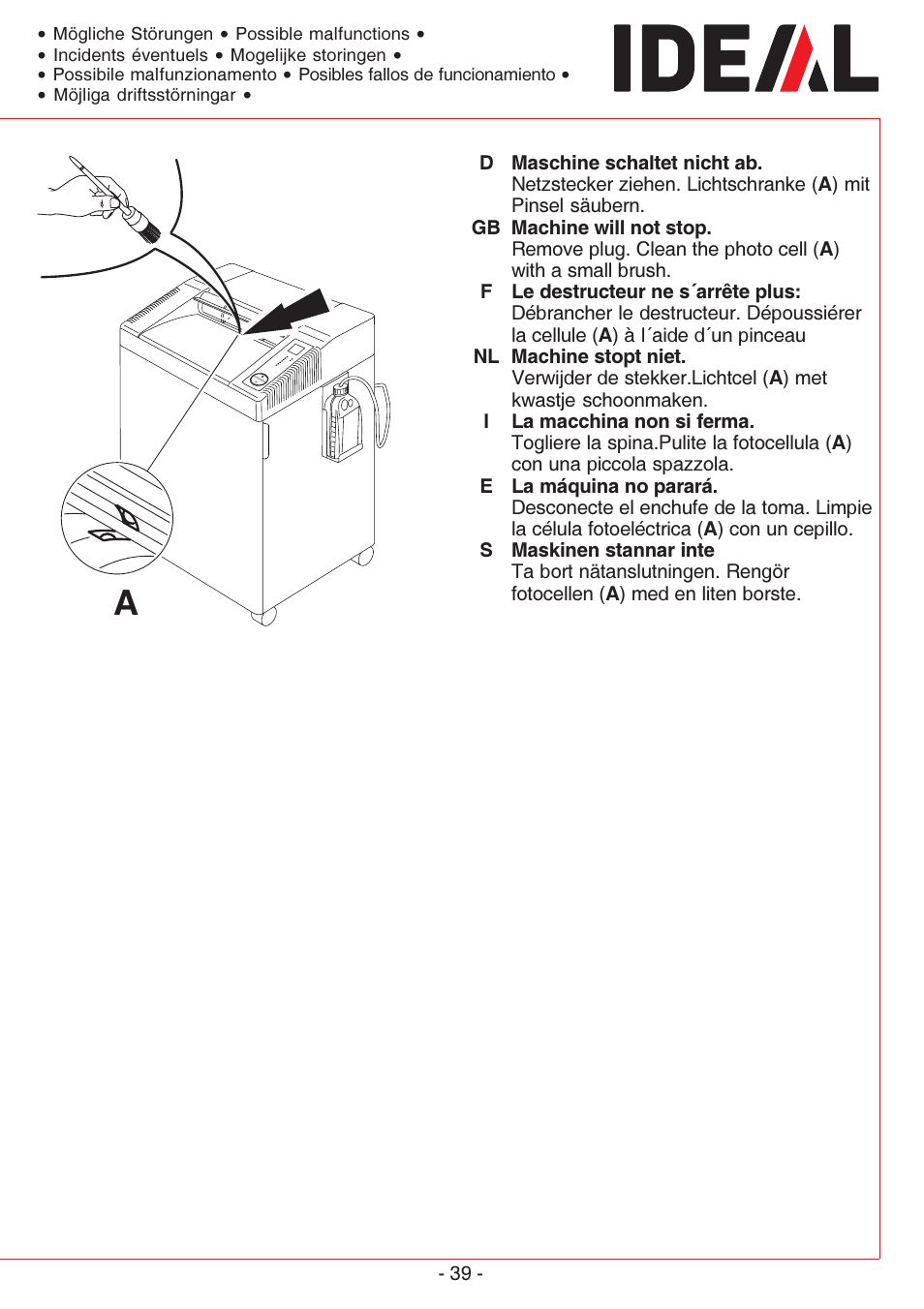 MBM Corporation IDEAL 4005 User Manual | Page 39 / 56