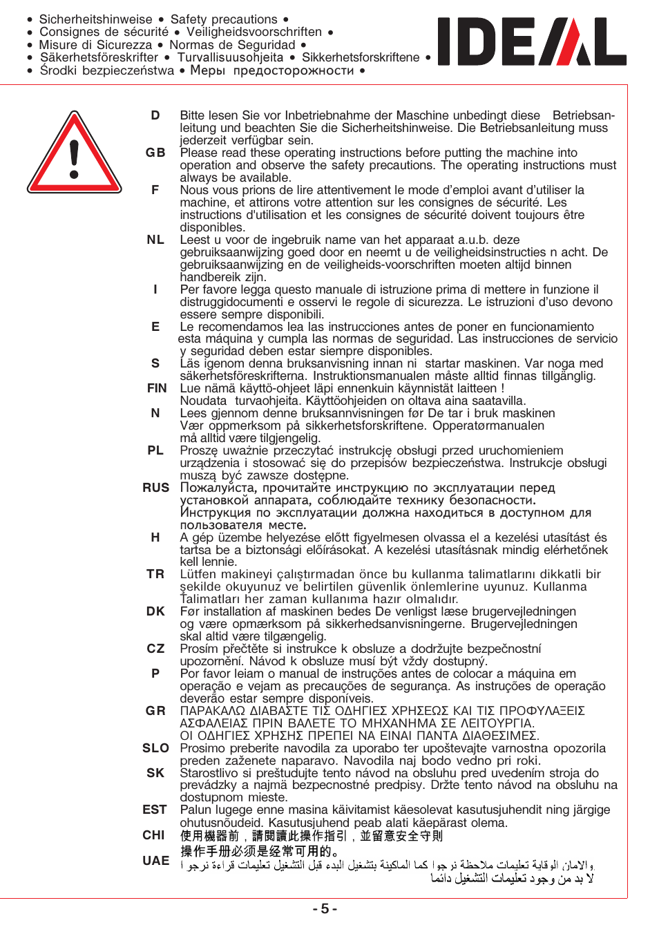 MBM Corporation IDEAL 4005 User Manual | Page 5 / 56