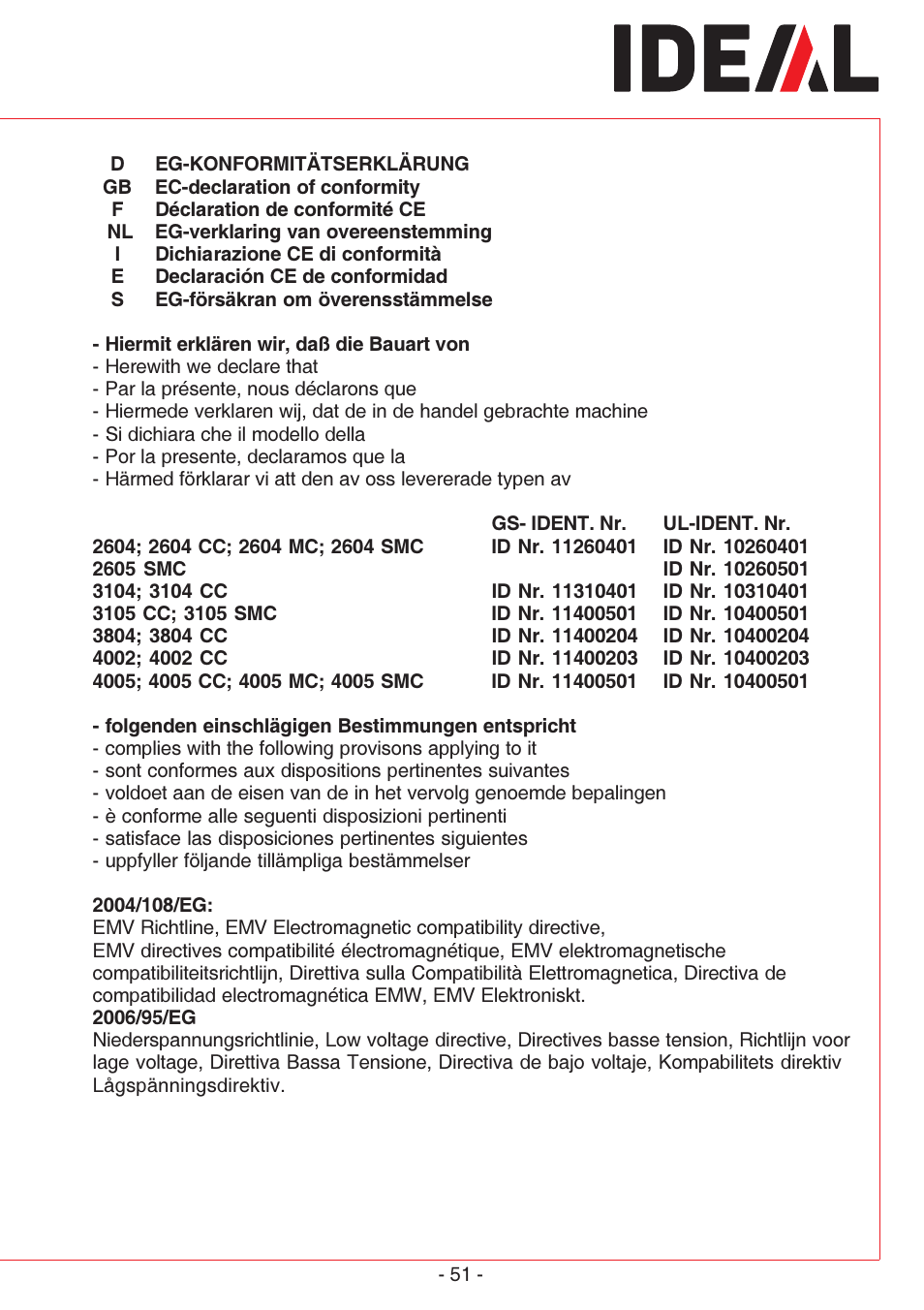 MBM Corporation IDEAL 4005 User Manual | Page 51 / 56