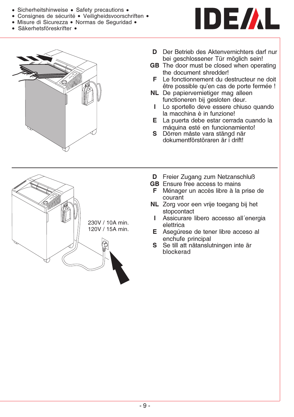 MBM Corporation IDEAL 4005 User Manual | Page 9 / 56