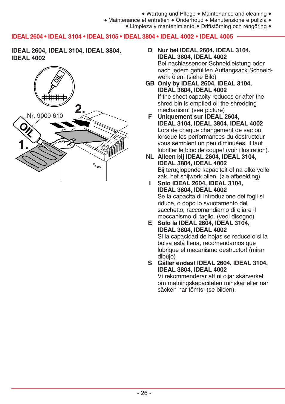 MBM Corporation IDEAL 3105 SMC User Manual | Page 26 / 44