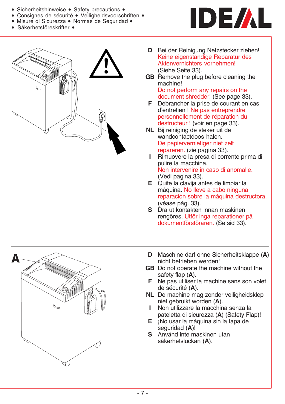 MBM Corporation IDEAL 3105 SMC User Manual | Page 7 / 44