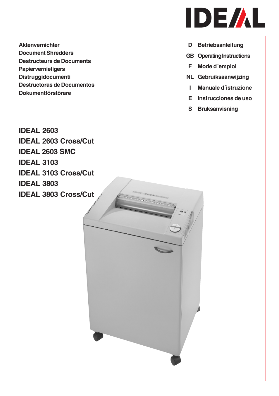MBM Corporation IDEAL 2603 SMC User Manual | 28 pages