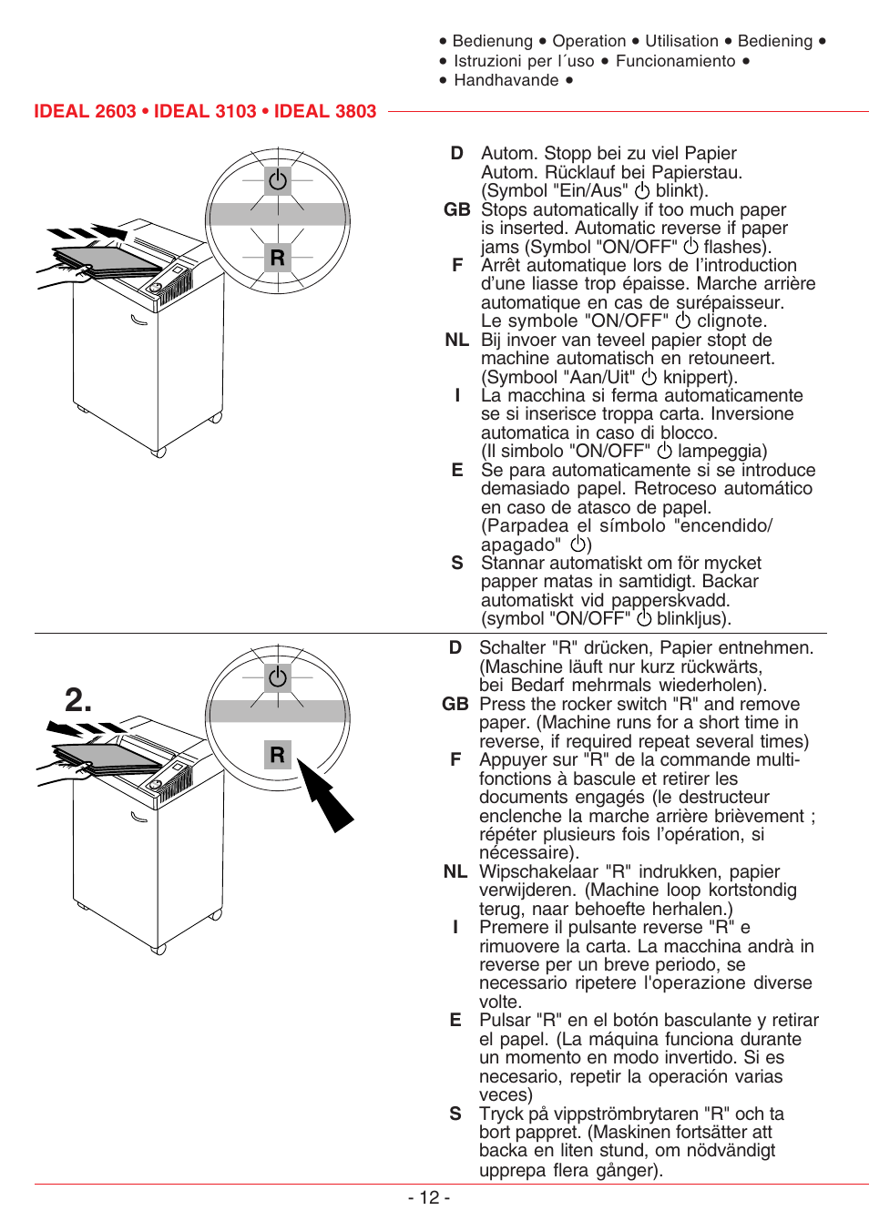 MBM Corporation IDEAL 2603 SMC User Manual | Page 12 / 28