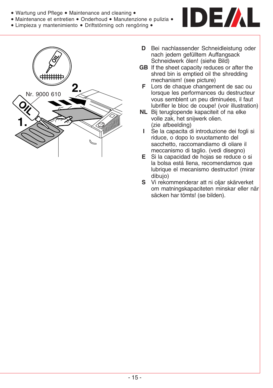 MBM Corporation IDEAL 2603 SMC User Manual | Page 15 / 28