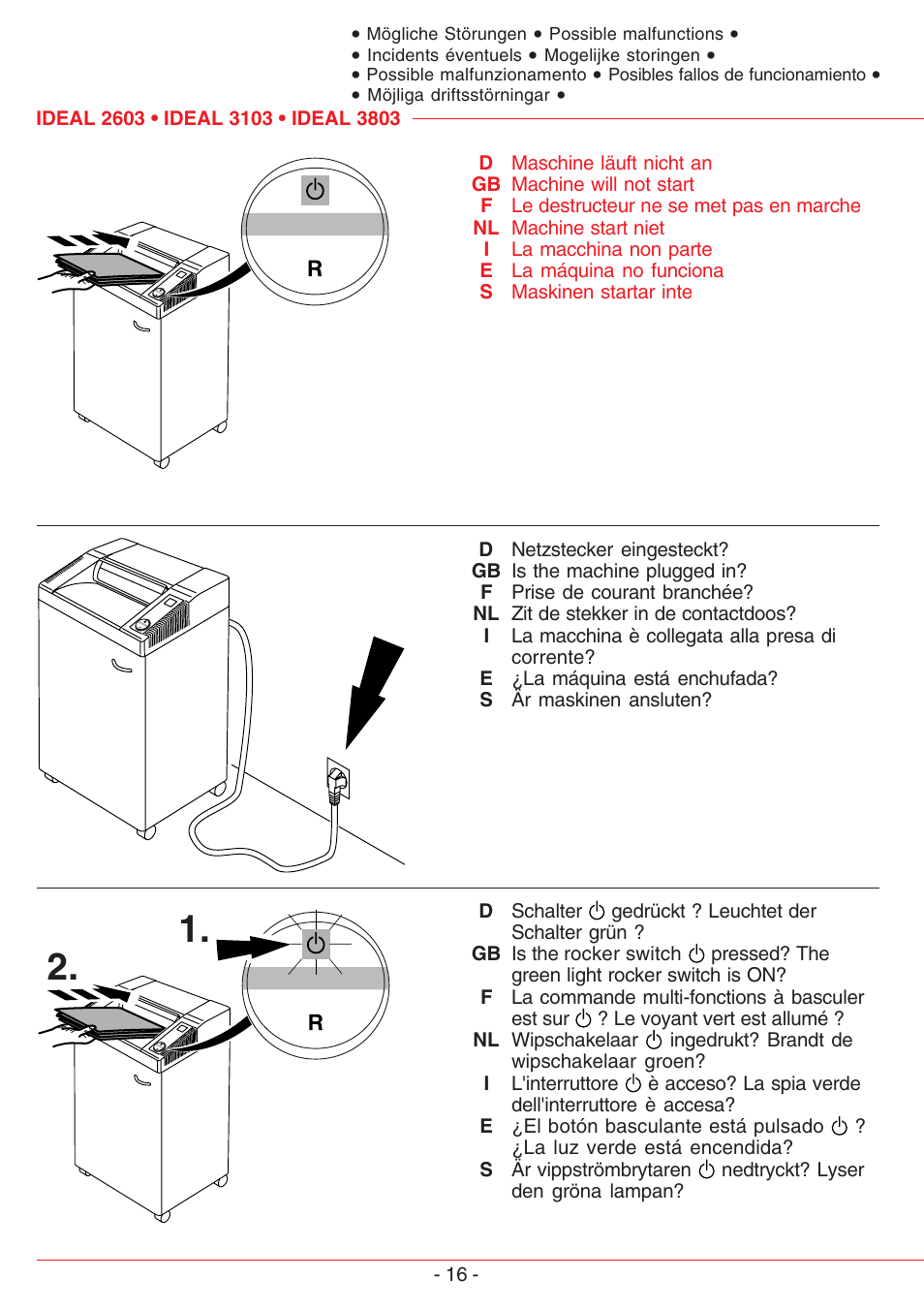MBM Corporation IDEAL 2603 SMC User Manual | Page 16 / 28