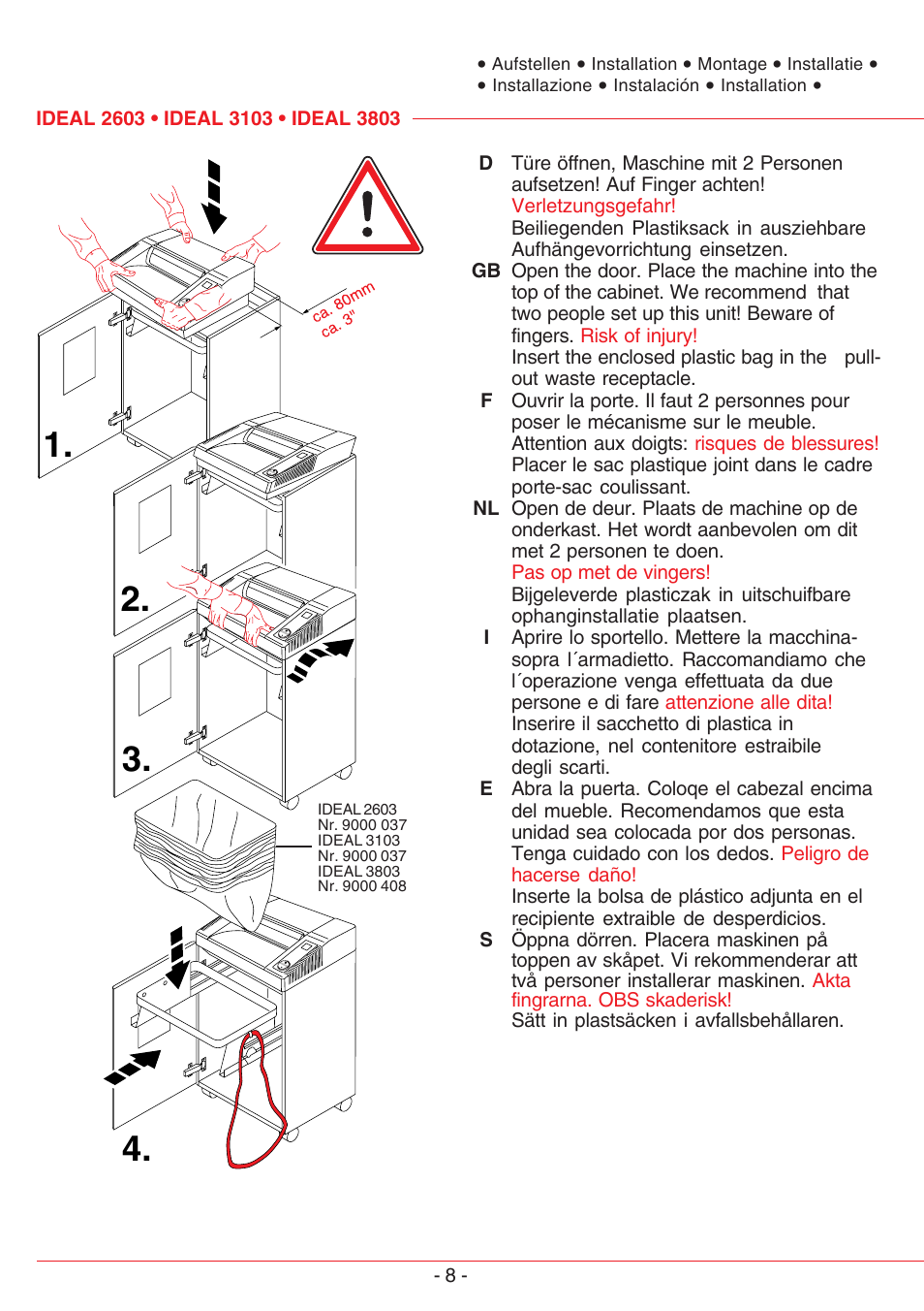 MBM Corporation IDEAL 2603 SMC User Manual | Page 8 / 28