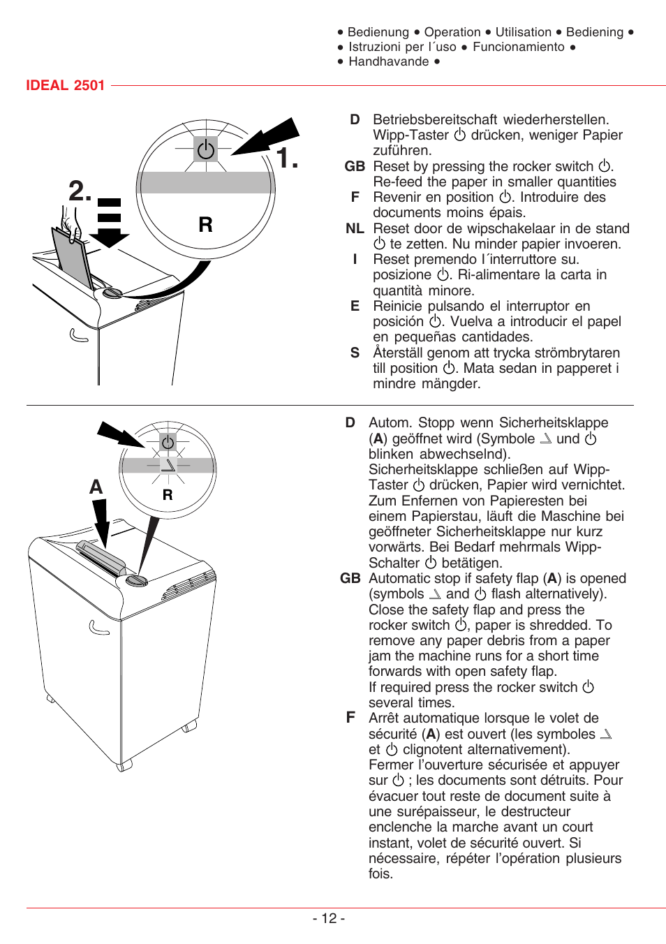 MBM Corporation IDEAL 2501 User Manual | Page 12 / 24