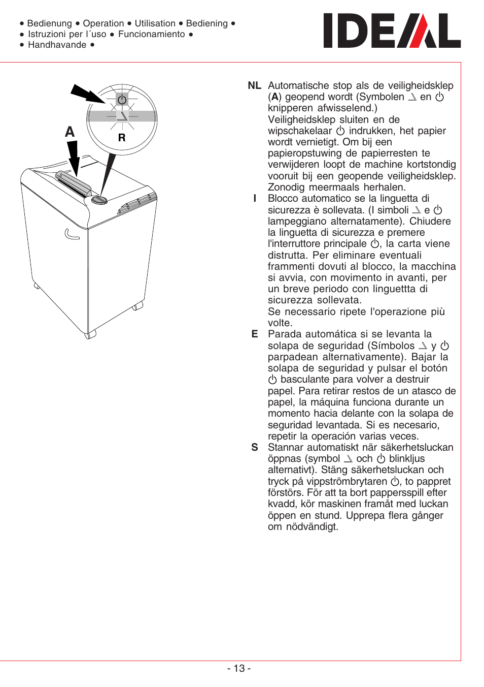 MBM Corporation IDEAL 2501 User Manual | Page 13 / 24