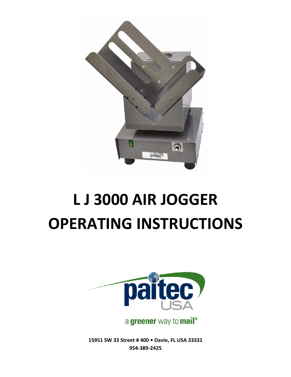 MBM Corporation LJ 3000 User Manual | 2 pages