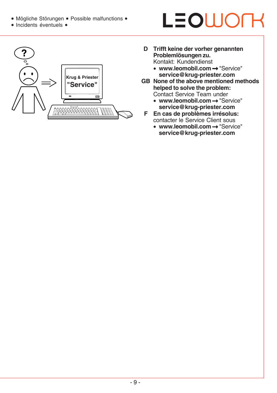MBM Corporation LEOWORK PAPER LIFT User Manual | Page 9 / 12