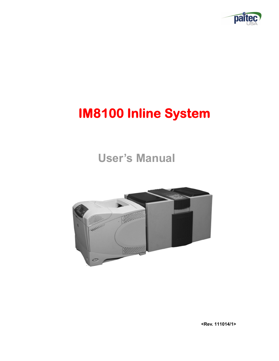 MBM Corporation IM 8100 User Manual | 13 pages