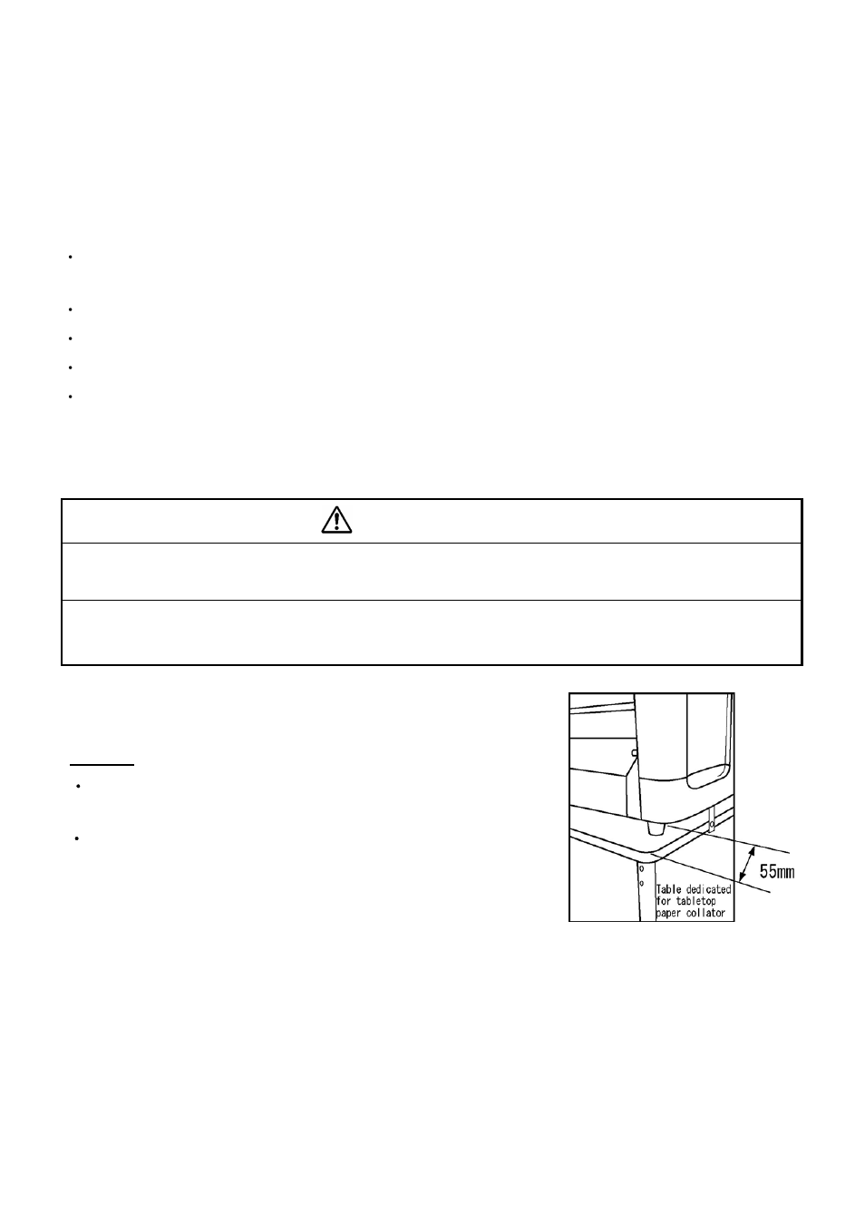 Precautions before installation and use, Lace for installation, Nstallation | Onfirmation of contents and attachments, Caution | MBM Corporation HIGH CAPACITY STACKER User Manual | Page 5 / 16