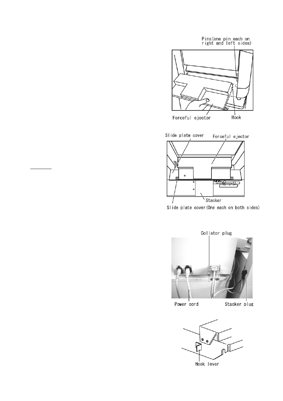 Nstallation and dismantling of forceful ejector, 2 installation and dismantling of forceful ejector | MBM Corporation HIGH CAPACITY STACKER User Manual | Page 8 / 16