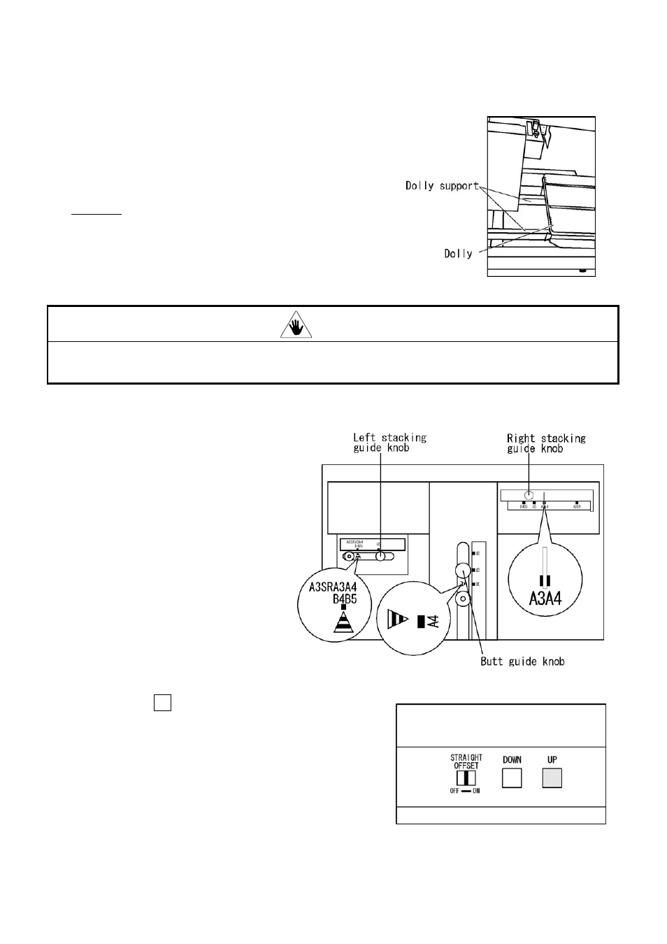 Operation, Hen the division option is set to on, Danger | 1 when the division option is set to on | MBM Corporation HIGH CAPACITY STACKER User Manual | Page 9 / 16