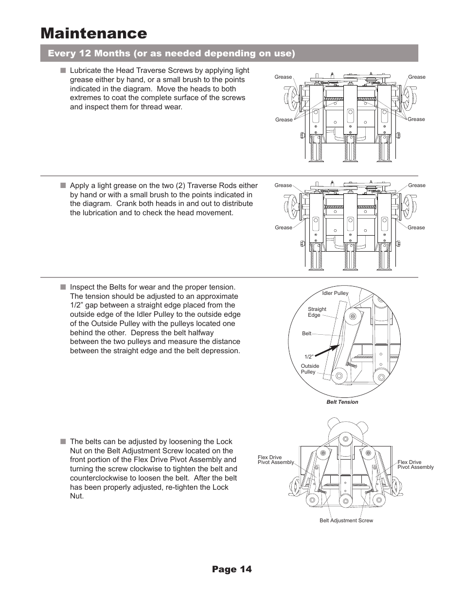 Maintenance | MBM Corporation FMM3 User Manual | Page 15 / 24