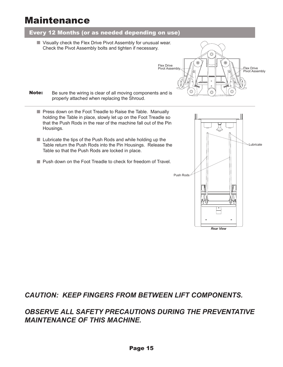 Maintenance | MBM Corporation FMM3 User Manual | Page 16 / 24