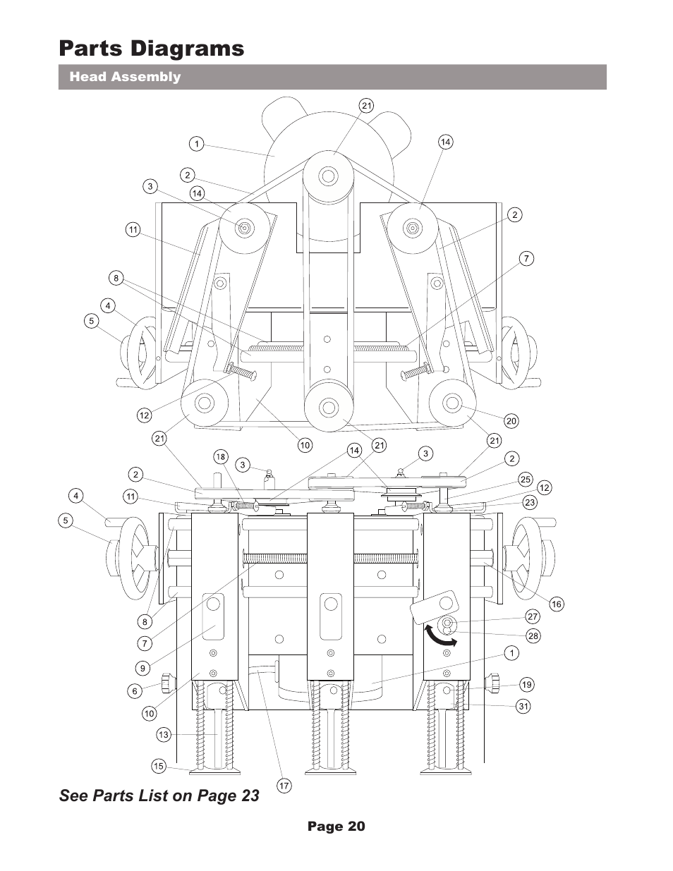 Parts diagrams | MBM Corporation FMM3 User Manual | Page 21 / 24