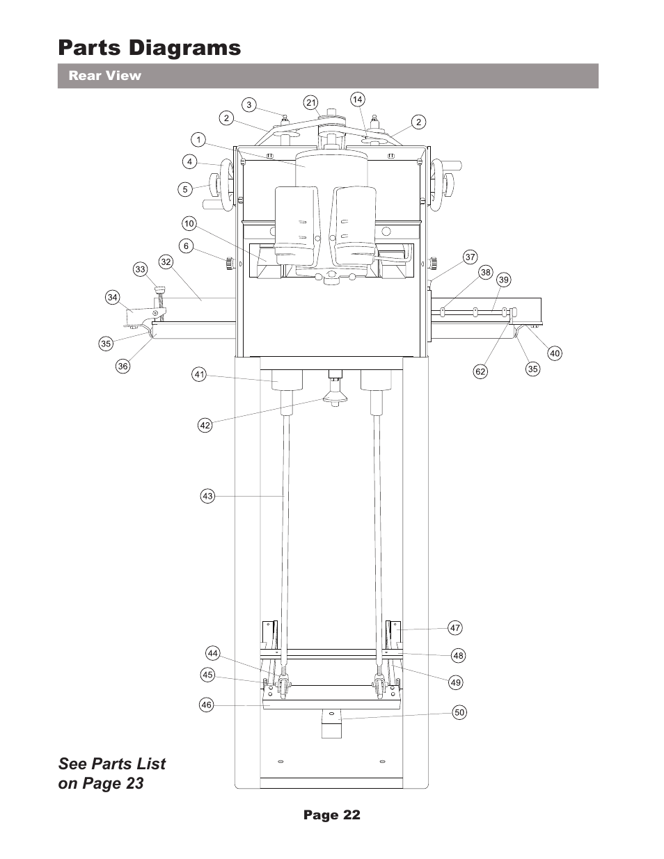 Parts diagrams | MBM Corporation FMM3 User Manual | Page 23 / 24