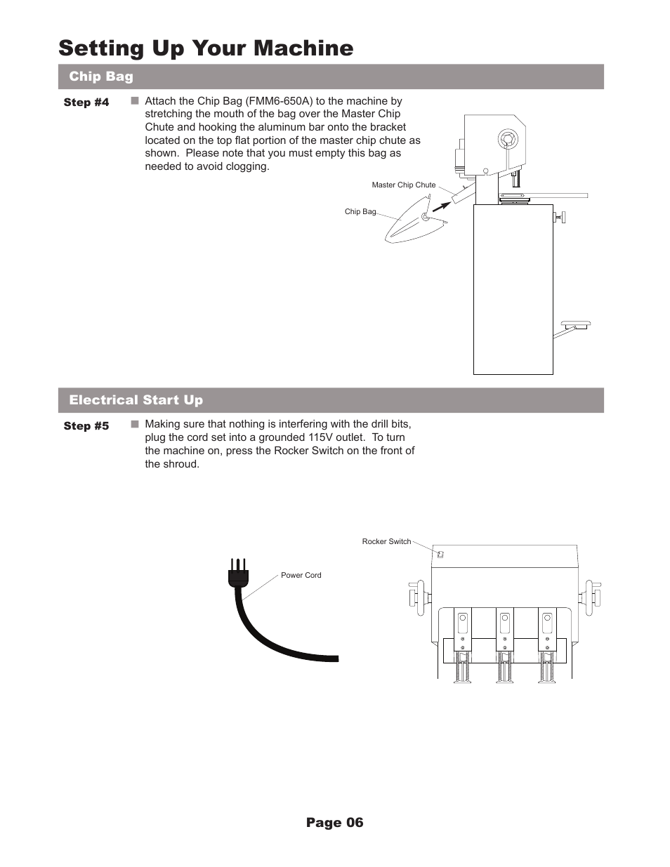 Setting up your machine | MBM Corporation FMM3 User Manual | Page 7 / 24