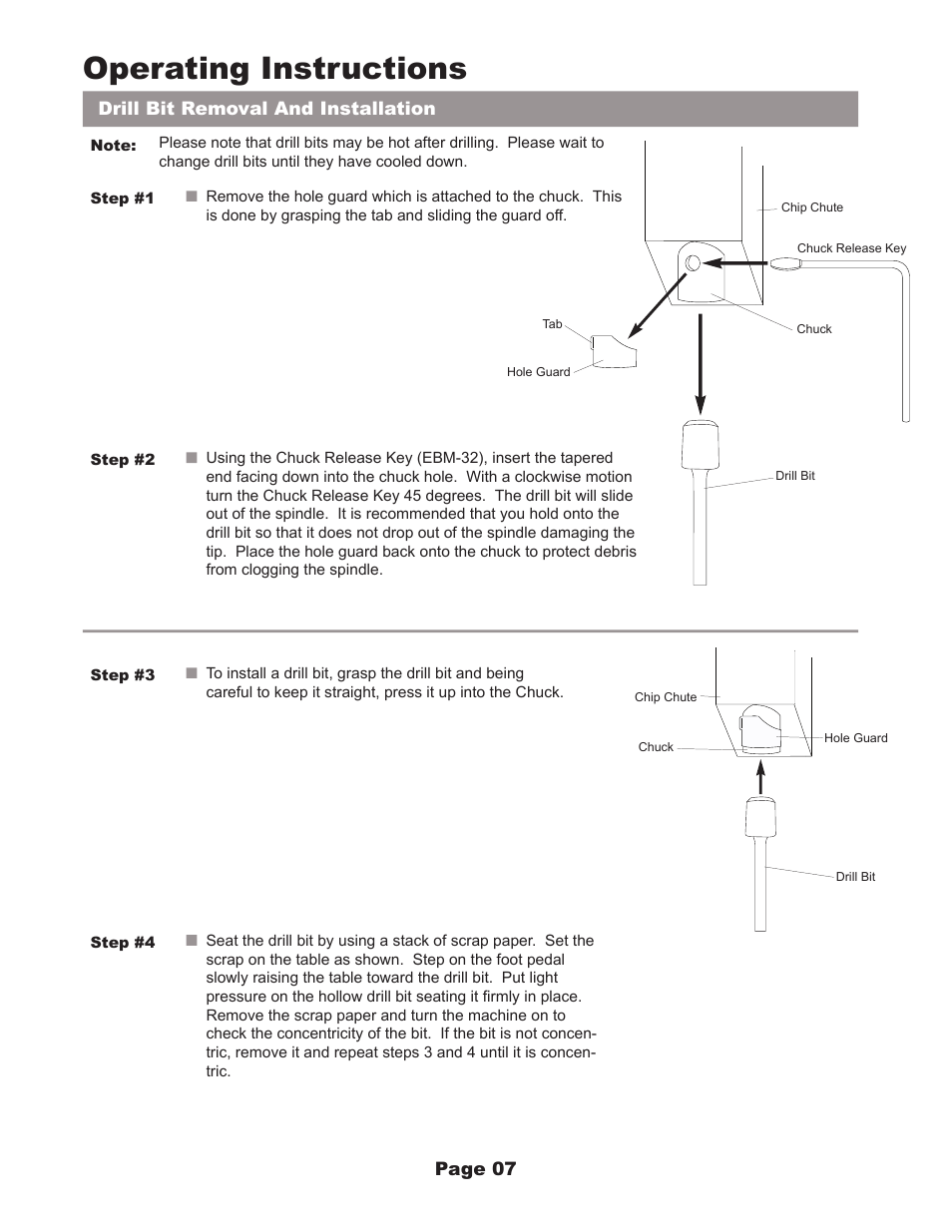 Operating instructions | MBM Corporation FMM3 User Manual | Page 8 / 24