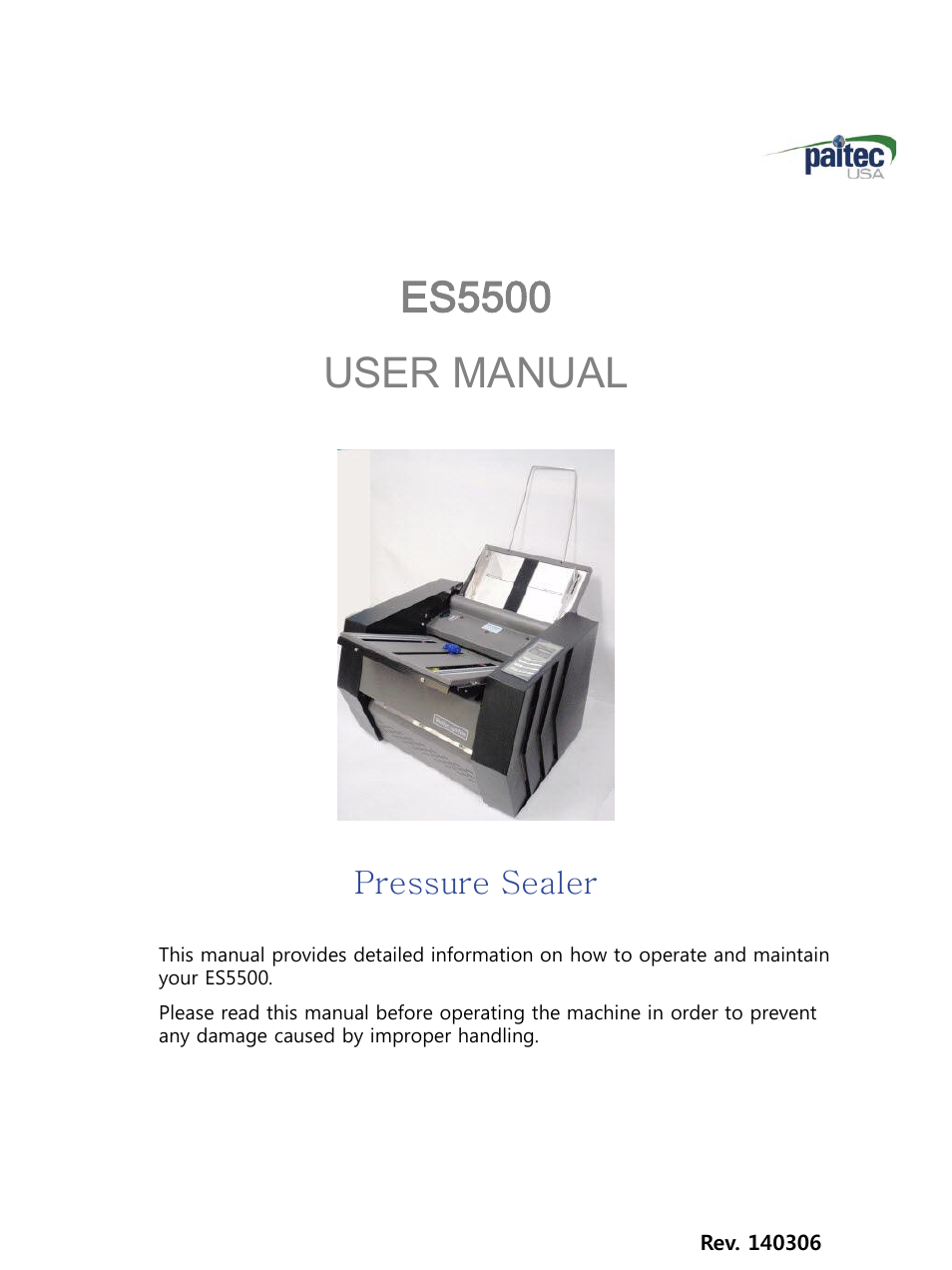 MBM Corporation ES 5500 User Manual | 20 pages