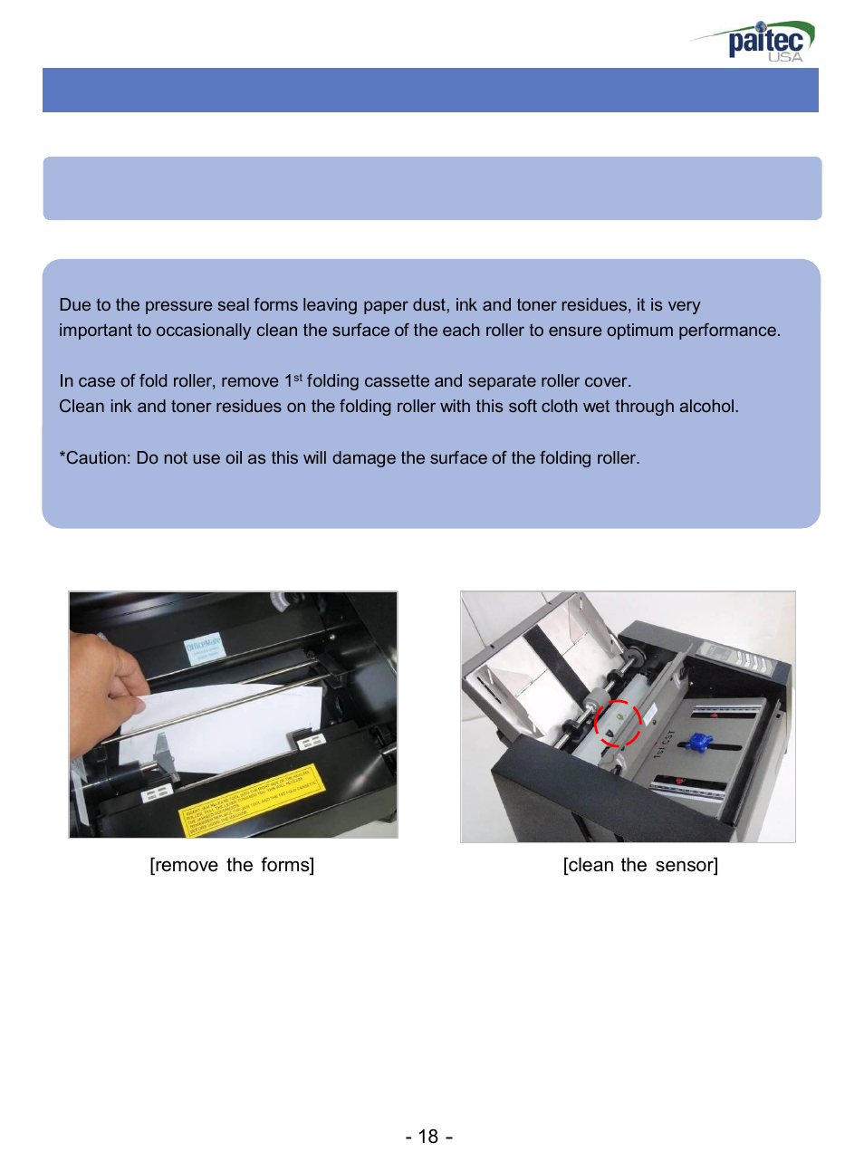 Maintenance, Operator maintenance | MBM Corporation ES 3000 User Manual | Page 18 / 20