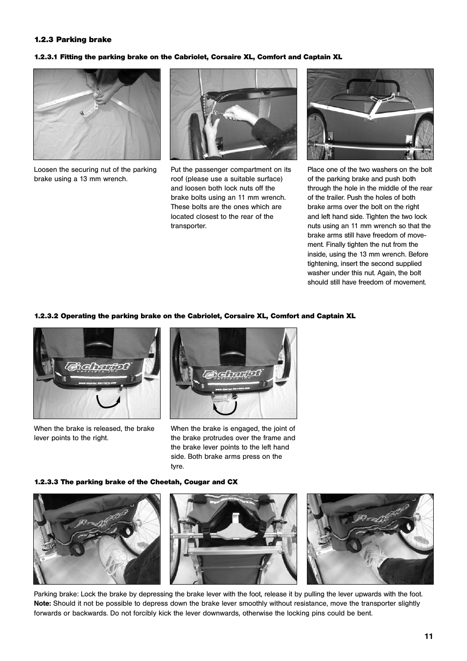 Chariot Carriers CX User Manual | Page 11 / 32