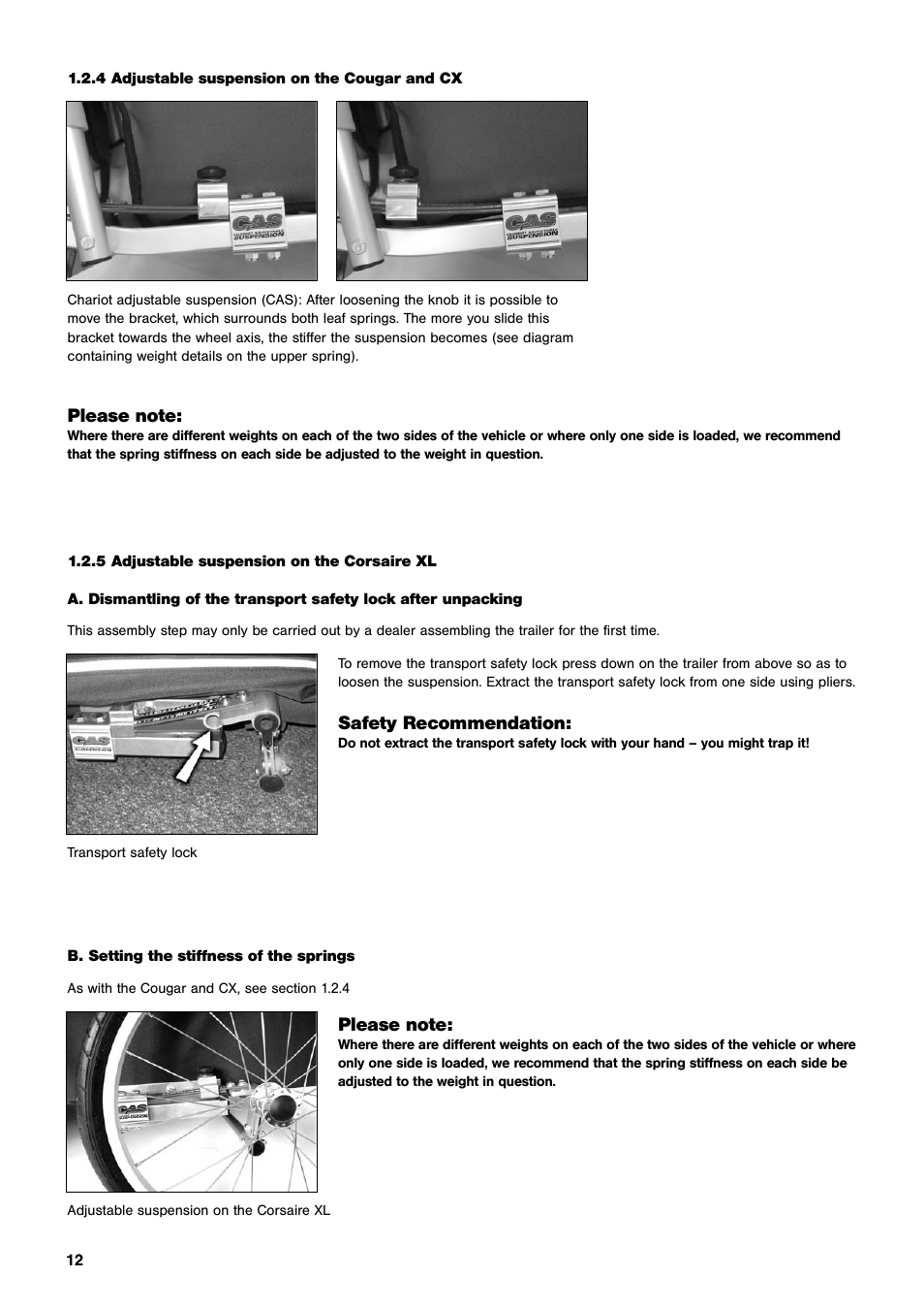 Safety recommendation | Chariot Carriers CX User Manual | Page 12 / 32