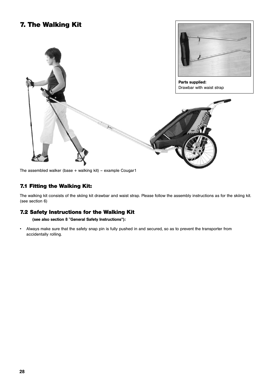 The walking kit | Chariot Carriers CX User Manual | Page 28 / 32