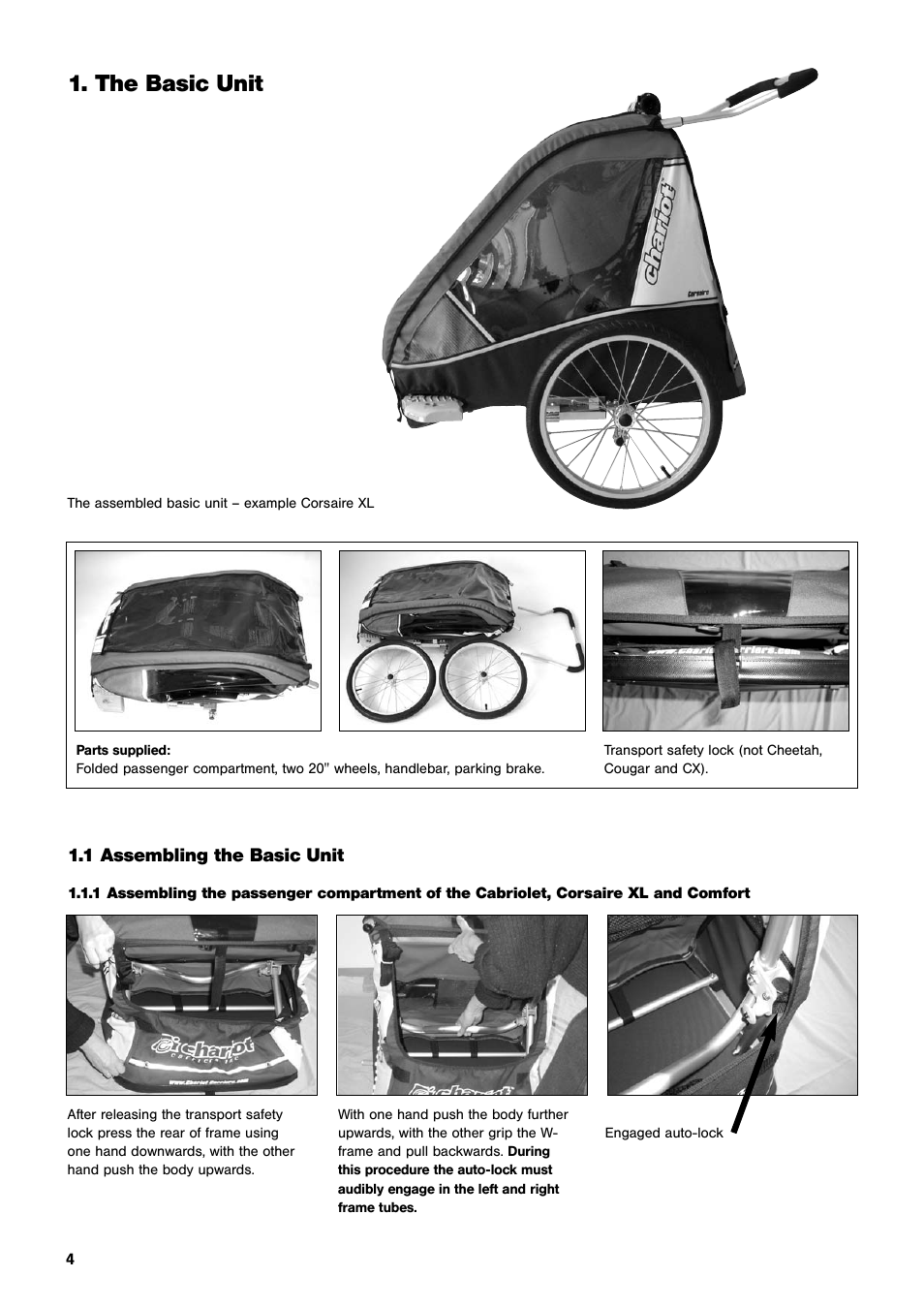 The basic unit, 1 assembling the basic unit | Chariot Carriers CX User Manual | Page 4 / 32