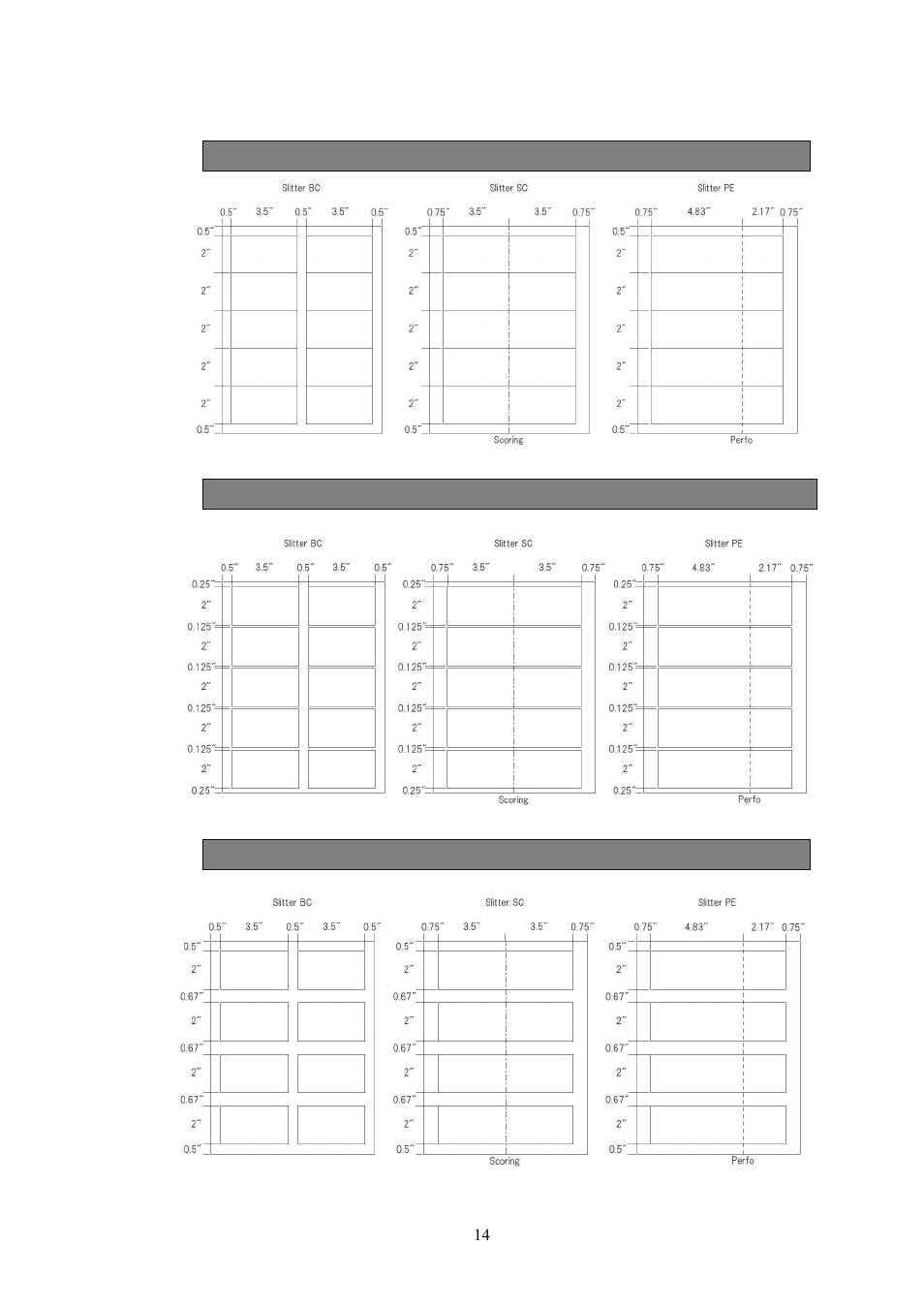 Bc-12 prescribed imposition format table (1/3) | MBM Corporation BC 12 User Manual | Page 16 / 38