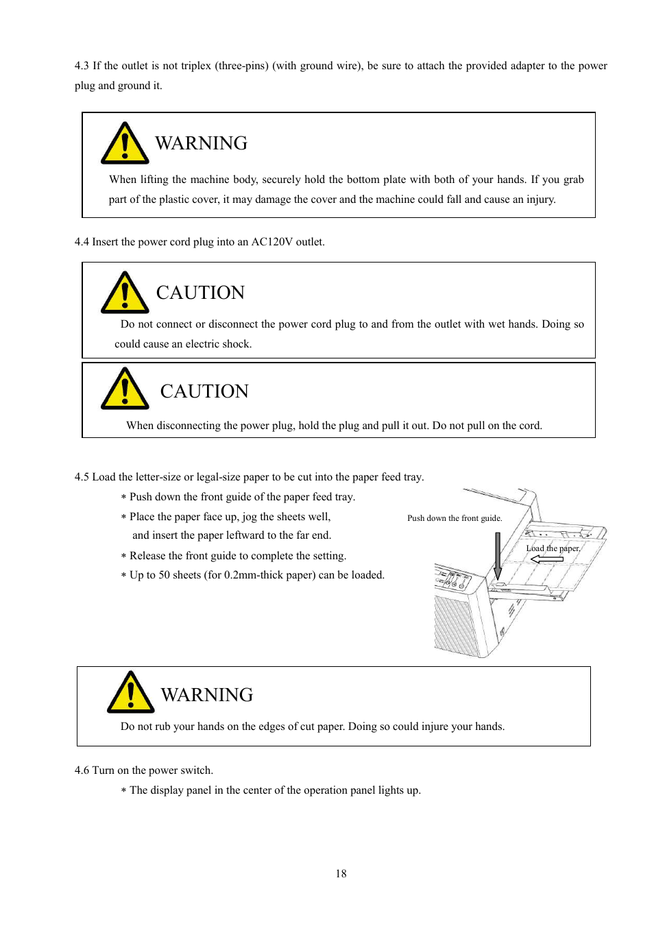 Caution warning, Warning caution | MBM Corporation BC 12 User Manual | Page 20 / 38