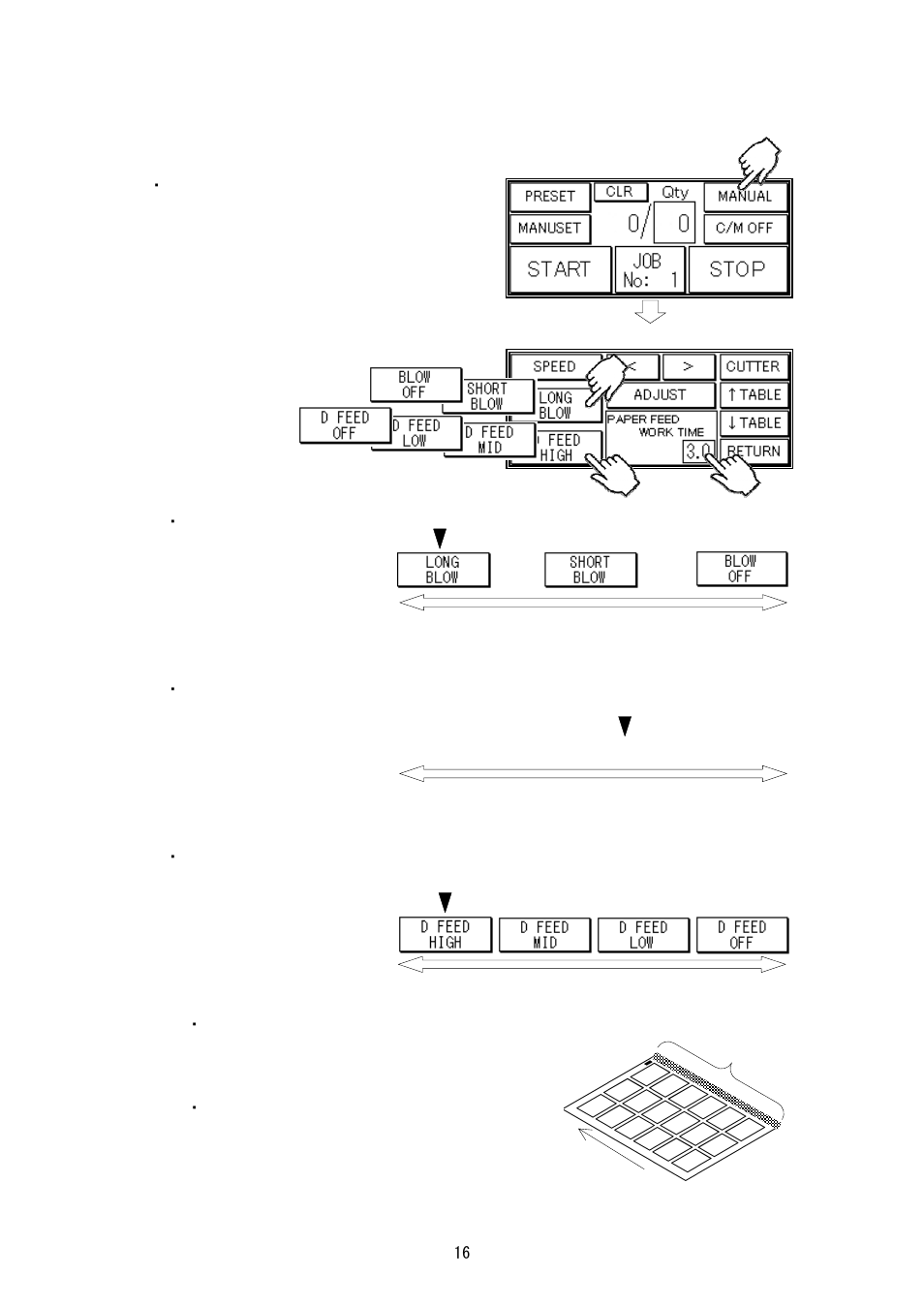 Adjustments on the paper feed section | MBM Corporation AEROCUT NANO User Manual | Page 16 / 30