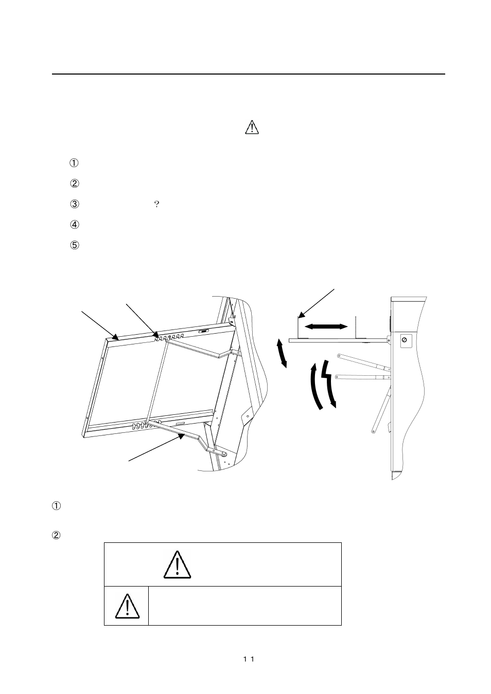 Operating instructions, 1) checks before use, 2) setting of stacker | Caution, Power it off. otherwise, Injury could occur | MBM Corporation AEROCUT User Manual | Page 12 / 42