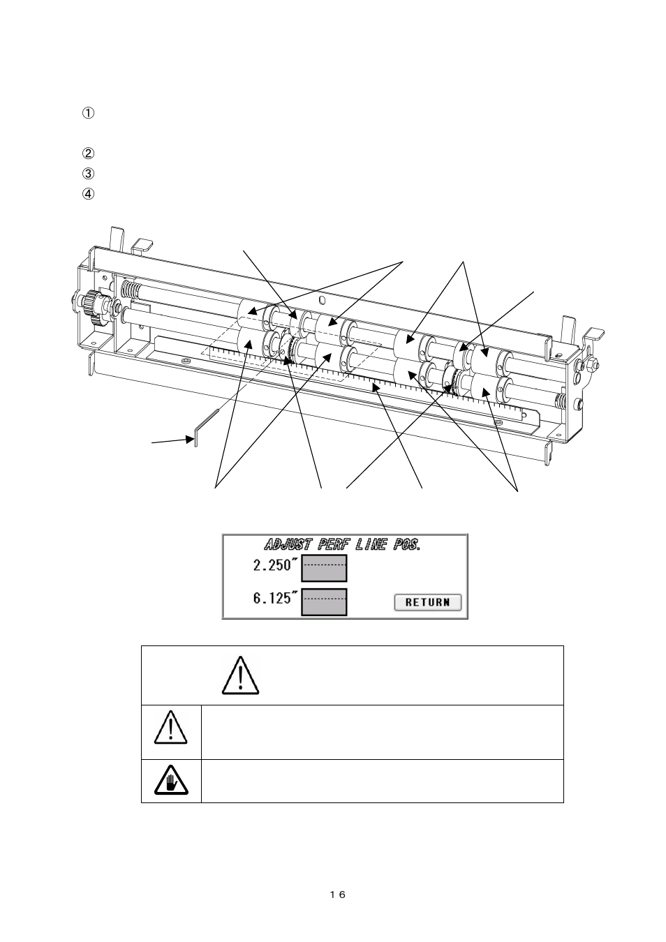 9) how to adjust the perforation location, Caution | MBM Corporation AEROCUT User Manual | Page 17 / 42